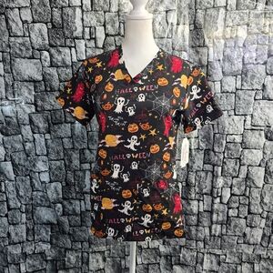 Scrubaid Size Small Halloween Sbrub Top